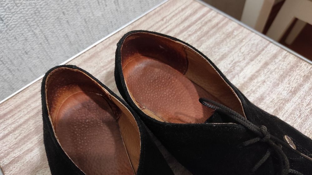 Туфлі туфли на шнурках 40 розмір 26 см устілка, замш натуральний