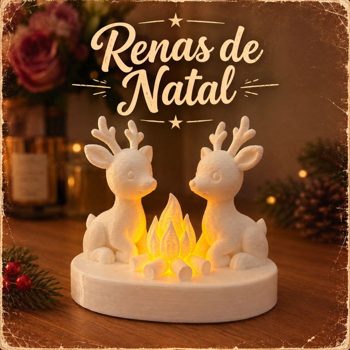 Decoracao Renas de Natal