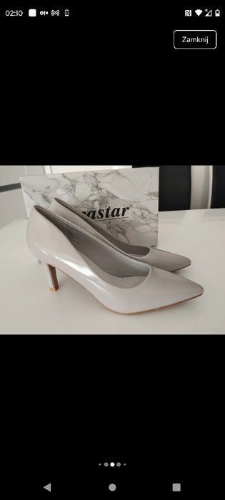 Lakierowane czółenka na szpilce.- Seastar