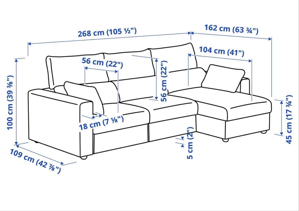 Sofá Ikea Eskilstuna em bom estado