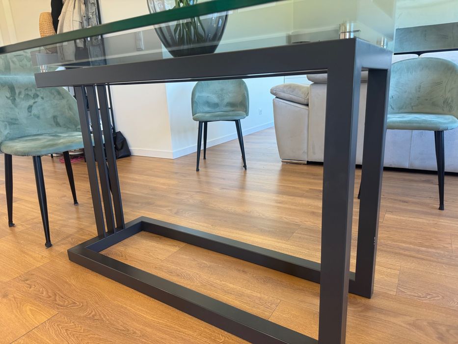 Mesa de jantar de vidro