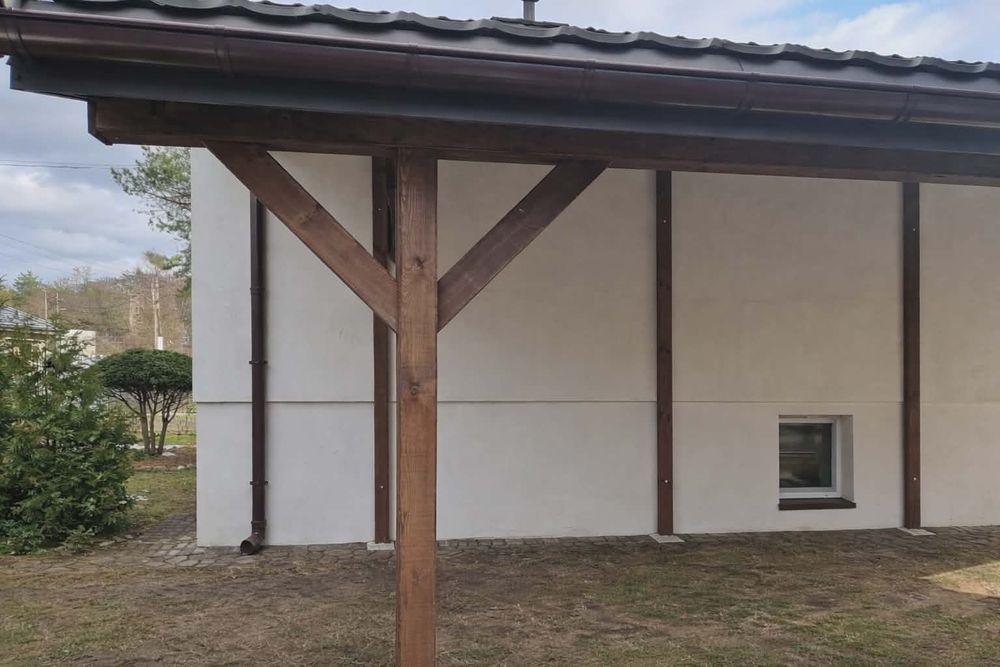 Wiata garażowa drewniana, zadaszenie tarasu