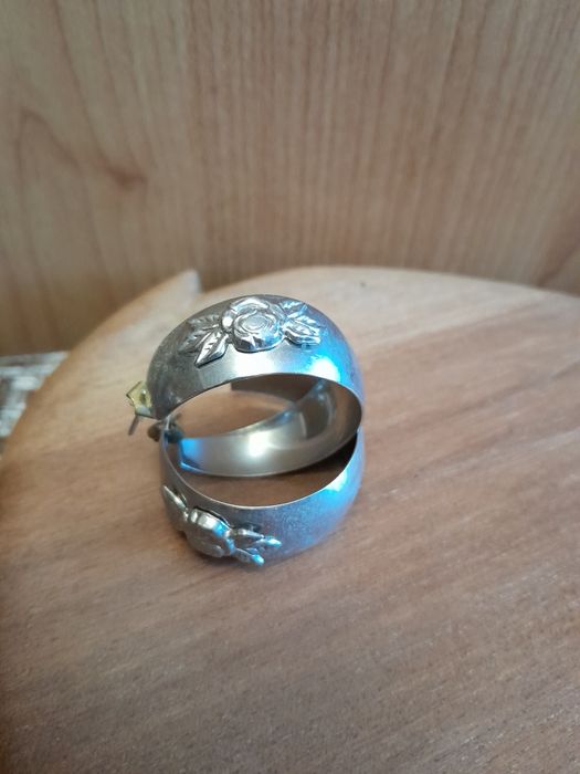 Серьги 'Розы" металл