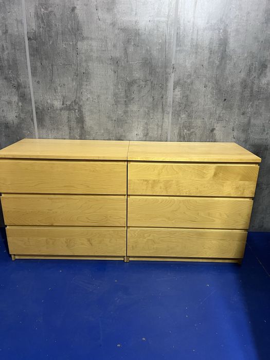 2x komoda malm 3 szuflady 160/80/48 + dostawa warszawa