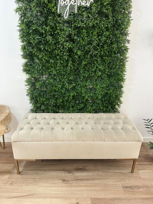 Sofa bege capitône