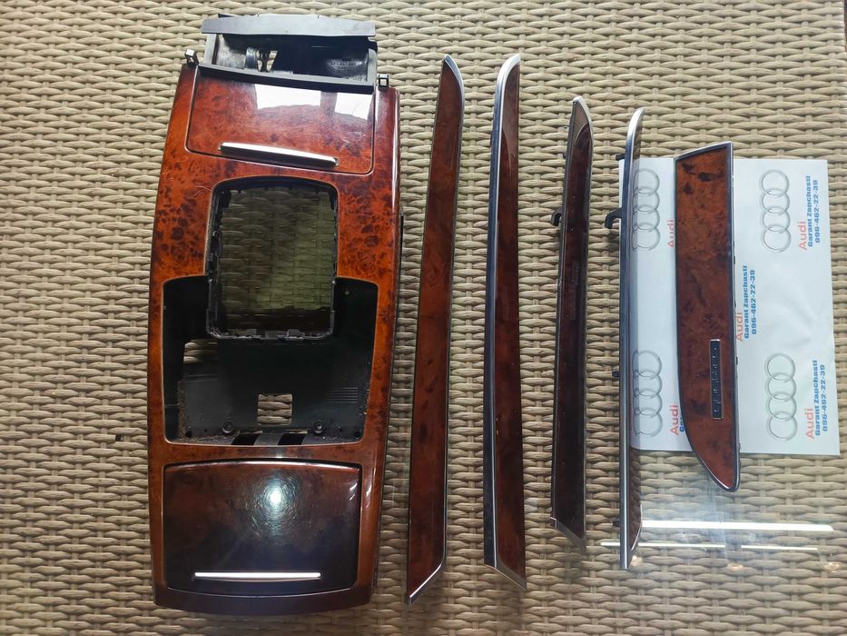 комплект декор дерево Audi a6 c6 Quattro ауді а6с6 світле дерево