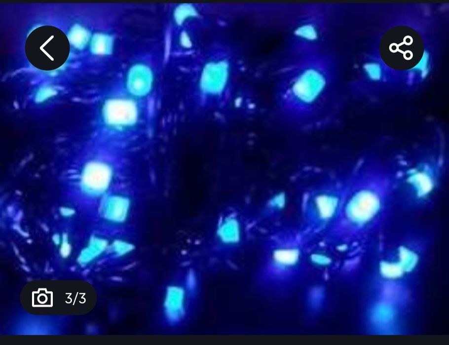 Lampki choinkowe 200 LED niebieskie