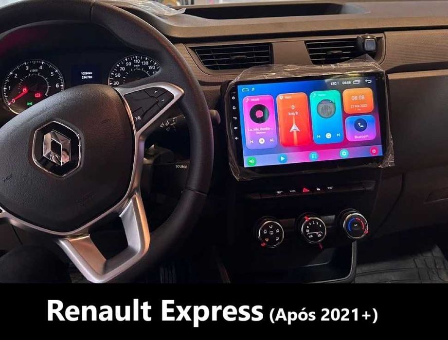 (NOVO) Rádio 2DIN 9" • Renault EXPRESS / Kangoo • Android [4+64GB]