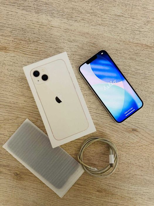 iPhone 13 128GB Biały | Nowa bateria 100% | Bardzo dobry stan |Pudełko