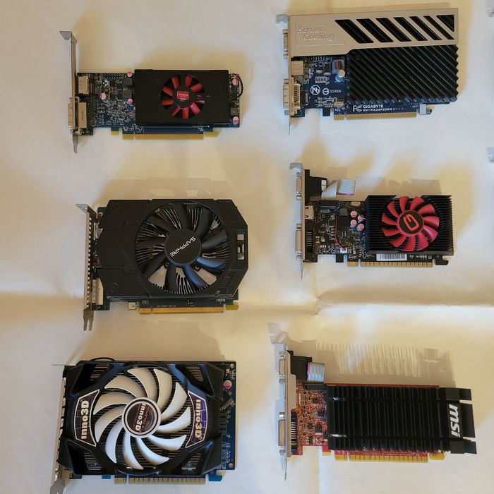 Видеокарта 1 / 2 ,gb Nvidia amd hdmi dvi vga dp