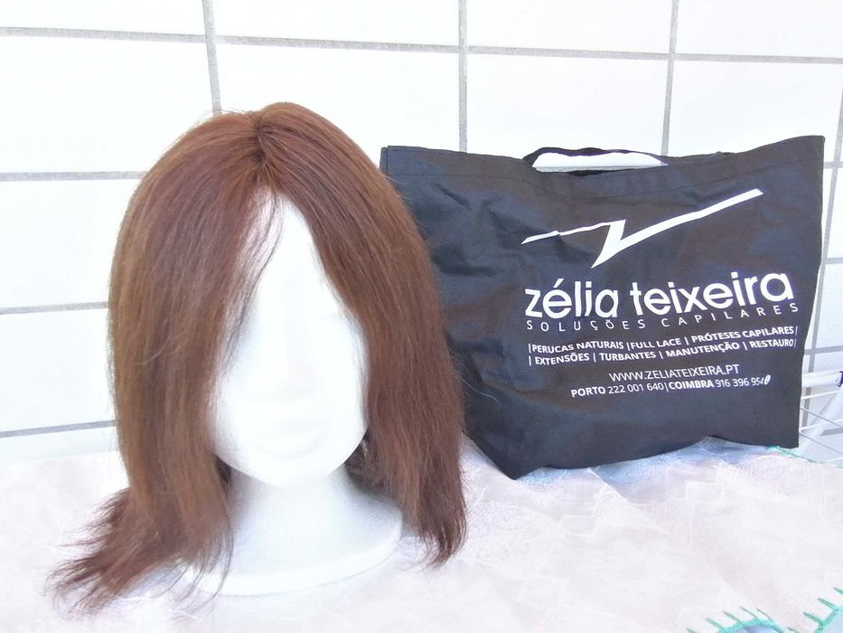 PRÓTESE CAPILAR FEMININA  -  Cabelo Natural c/Interior Sintético