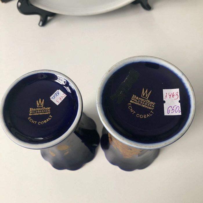 ваза фарфор кобальт винтаж Бавария Германия