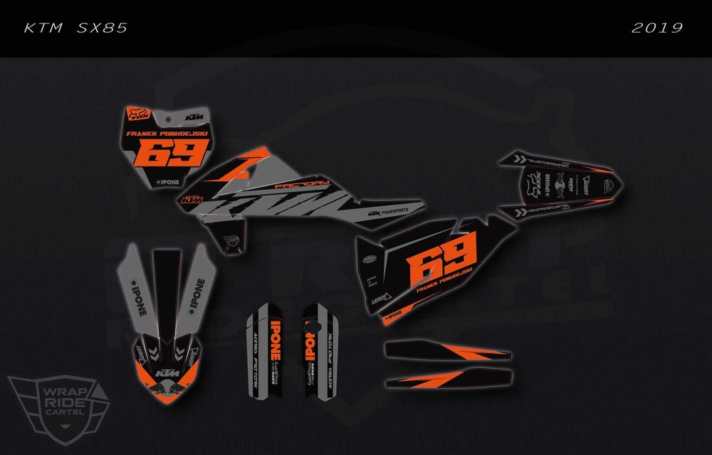 Profesjonalna Okleina PRO MX - KTM SX 50 - 65 - 85