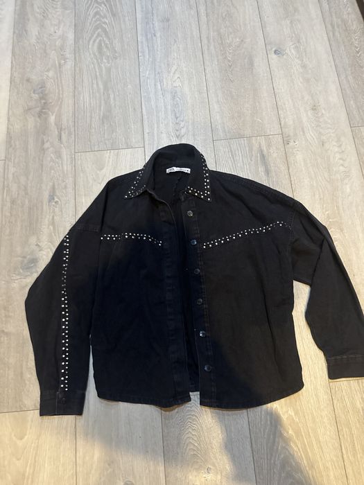 Czarna koszula Jeansowa firmy Zara rozmiar xs