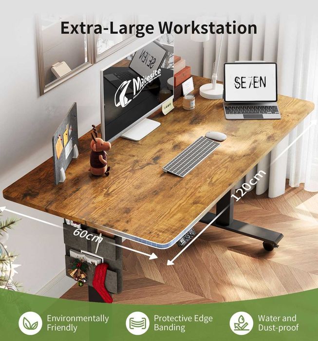 Nowe biurko elektryczne / regulowane / 60x120cm / MAIDeSITe !N270!