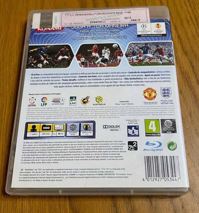 Jogo PS3 – PES 2012 (Pro Evolution Soccer)