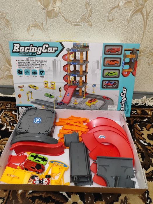 Детский гараж. Детский игровой паркинг. Автотрек.Автоспуск детский