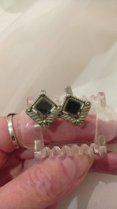 Серьги-под жемчуг с маргазитами