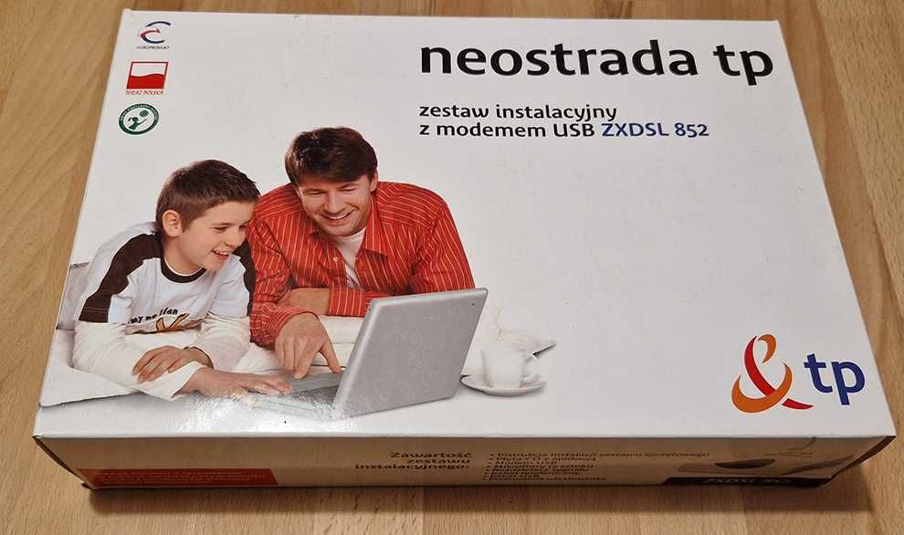 Modem USB ADSL ZXDSL 852 Neostrada TP zestaw