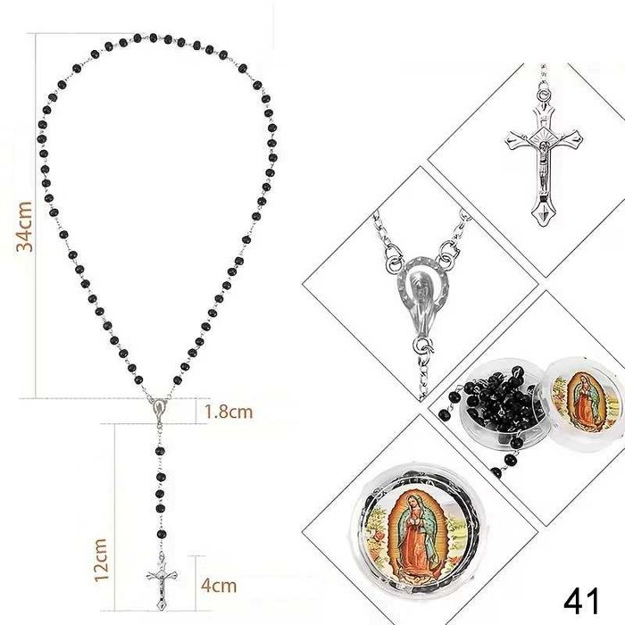 3шт чорний ароматний дерев'яний розарій в коробочці, чотки вервиця