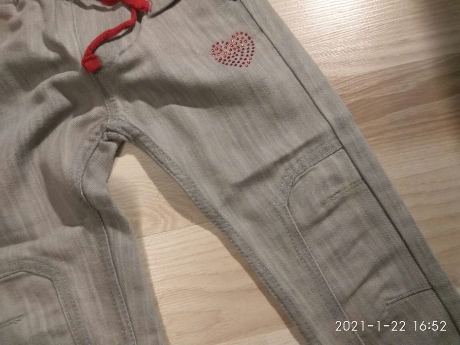 Spodnie dziewczęce typu jogger rozmiar 98