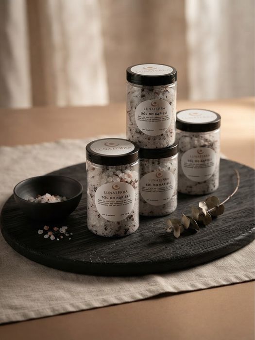100% Naturalna Sól do Kąpieli z Suszem i Olejkami | Lunaterra 310g