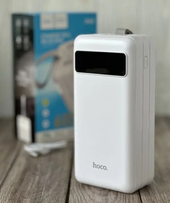 Power Bank Hoco J86B 60000 мАh з ліхтариком, швидка зарядка 22.5W