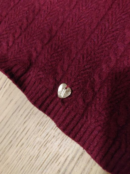 Camisola em lã bordeux