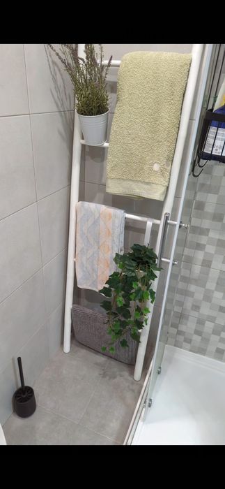 Escada em bambu branca para qualquer espaço cozinha, sala,casa de ban