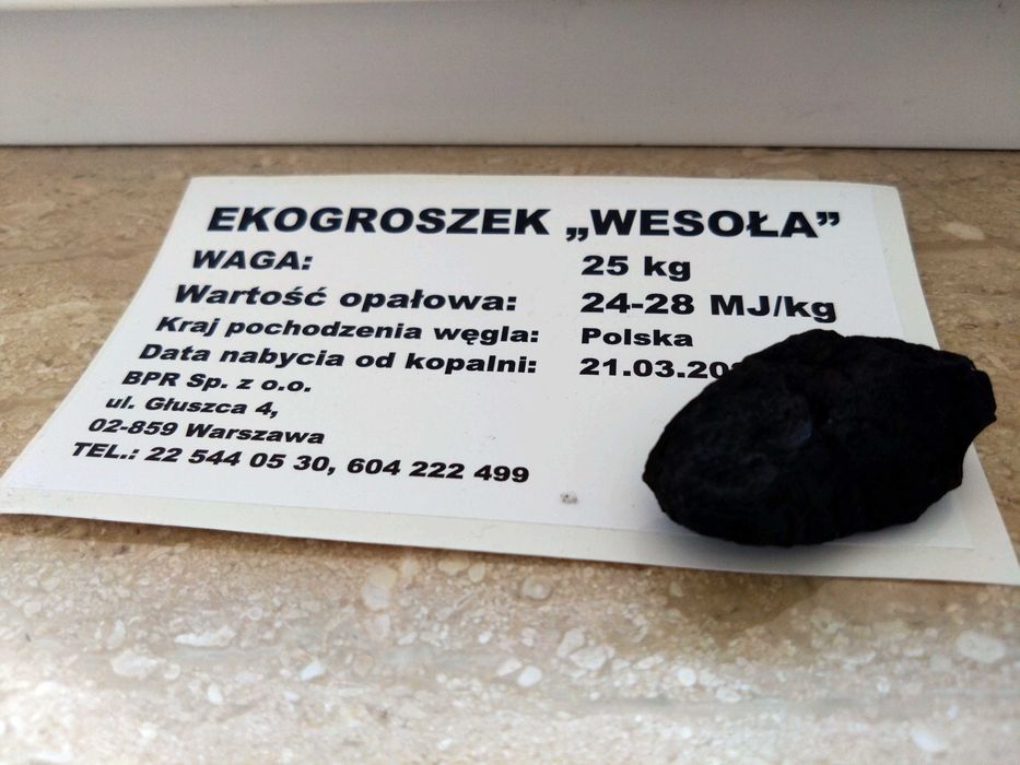 Polski węgiel groszek WESOŁA - trans. 1 t GRATIS Chynów, Grójec, Warka