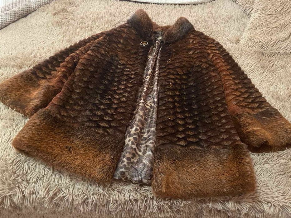 Шуба натуральна ондатра стрижена, розмір L