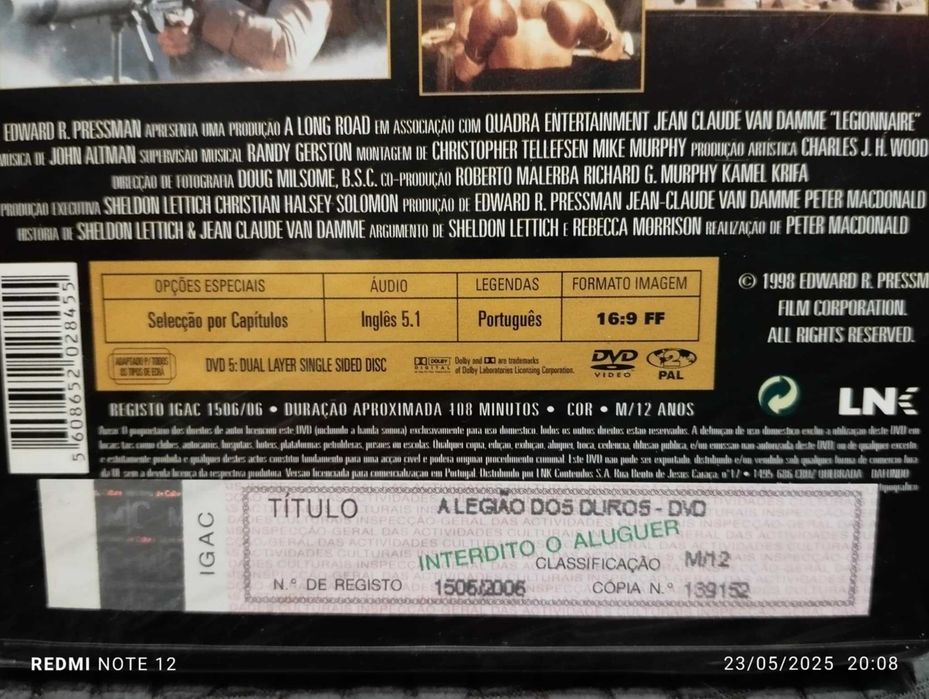 DVD - A Legião dos Duros - Van Damme