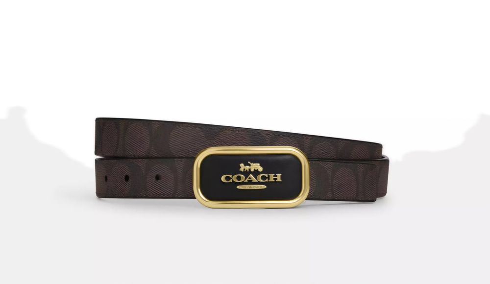 Ремінь Coach Morgan 25 mm двохсторонній пояс шкіра