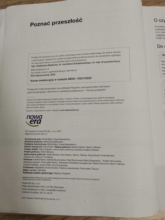 Podręcznik do historii Poznać Przeszłość 1