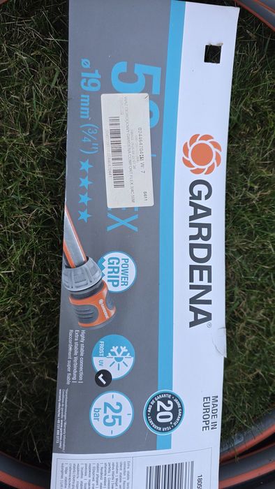 Gardena Profi System 3/4" – wąż Comfort FLEX 50 m + osprzęt, stan prawie nowe