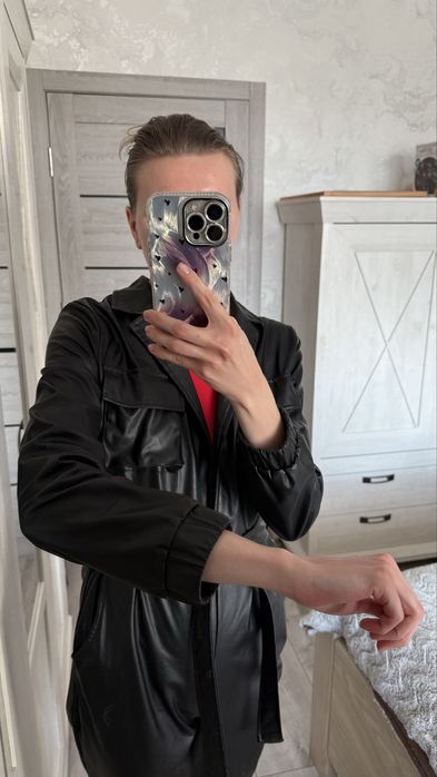 Шкіряний комбінезон жіночий S екошкіра