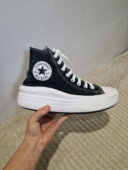 Высокие чёрные кеды конверсы converse platform 38 р 24 см