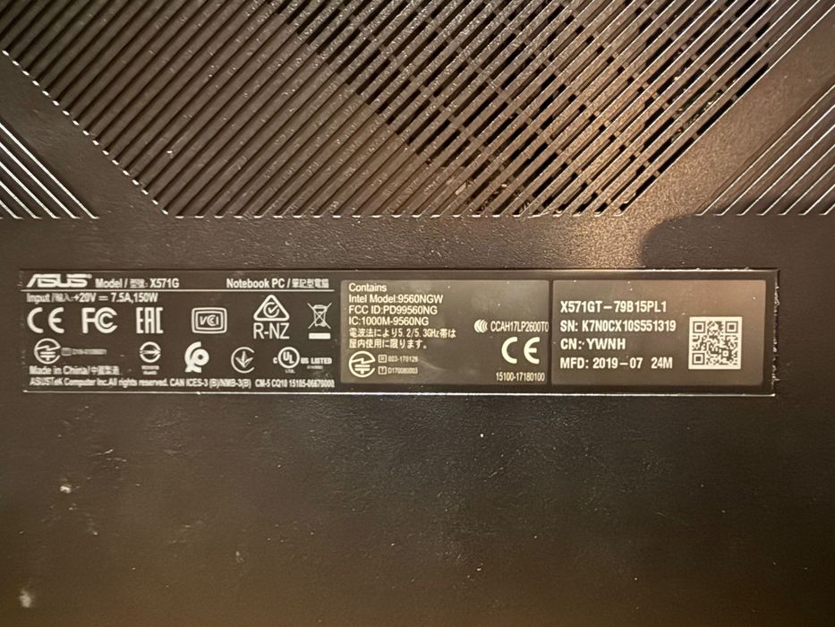 Portátil Asus X571GT-79B15PL1