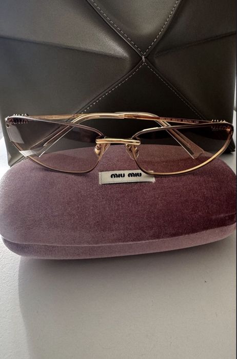 Окуляри маска Miu Miu жовта лінза оригінал