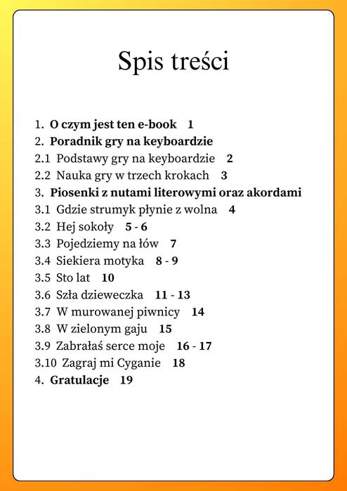 Nuty literowe biesiadne - 10 piosenek [PDF]