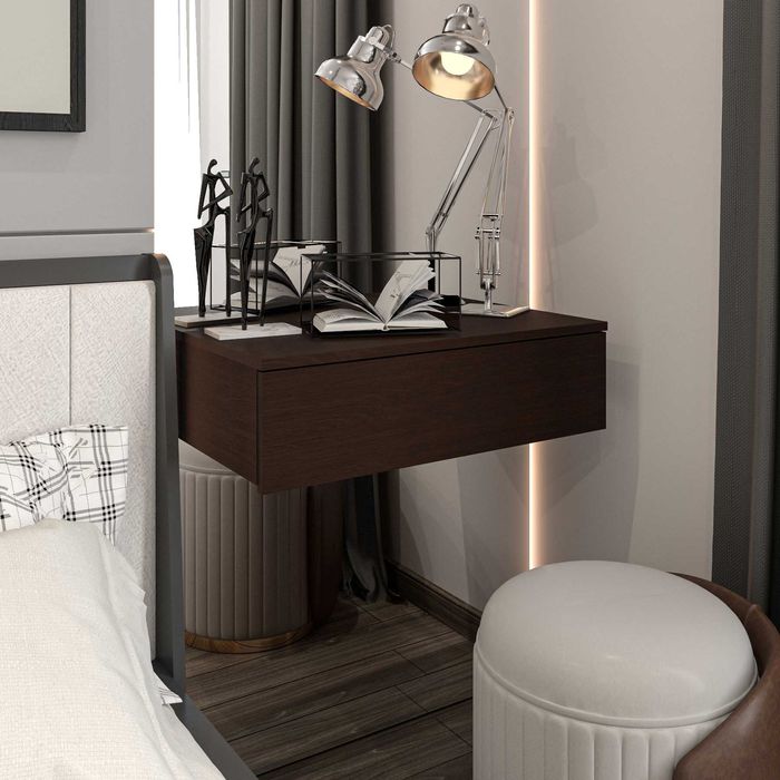 Туалетний столик, 70, 80, 92, 100см підвісний візажний стіл