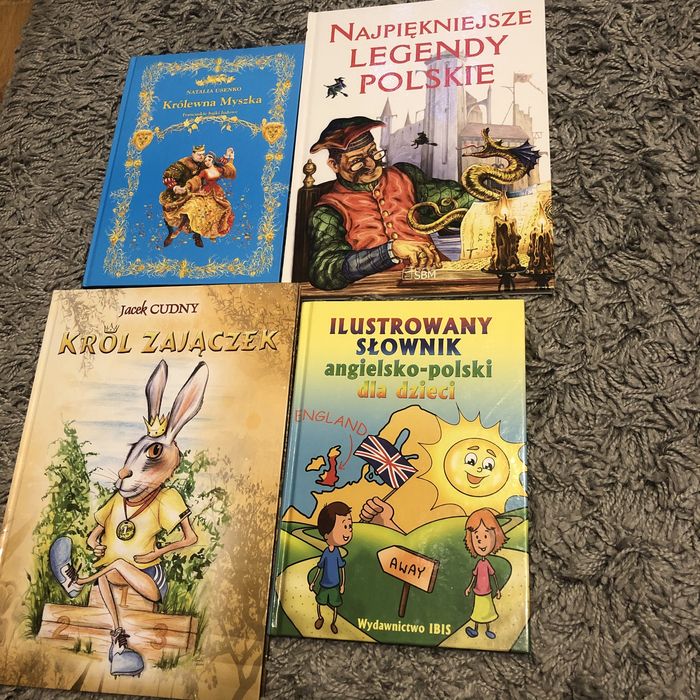 Książki dla dzieci zestaw słownik angielsko-polski, legendy polskie