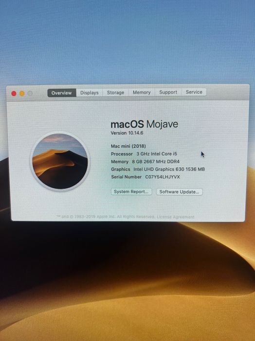 Mac mini 2018 A1993/i5/8Gb/256Gb/ iCloud Bypass: 5 000 грн