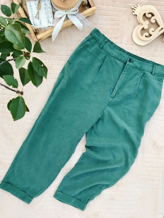 Брюки бананы ZARA M L, с косыми карманами, высокая посадка, оверсайз