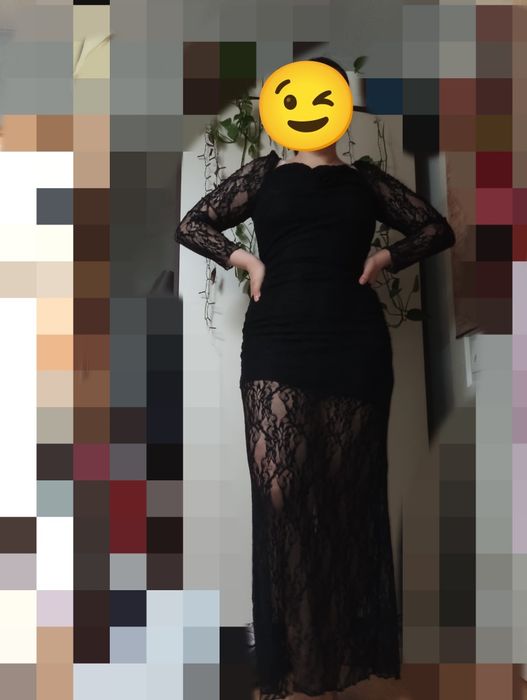 Sukienka koronkowa maxi