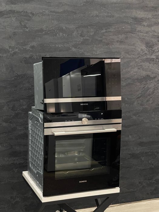 Топовий Комплект Духова шафа з Пароваркою + Мікрохвильова піч Siemens HS636GDS1/39 BF525LMS0/01