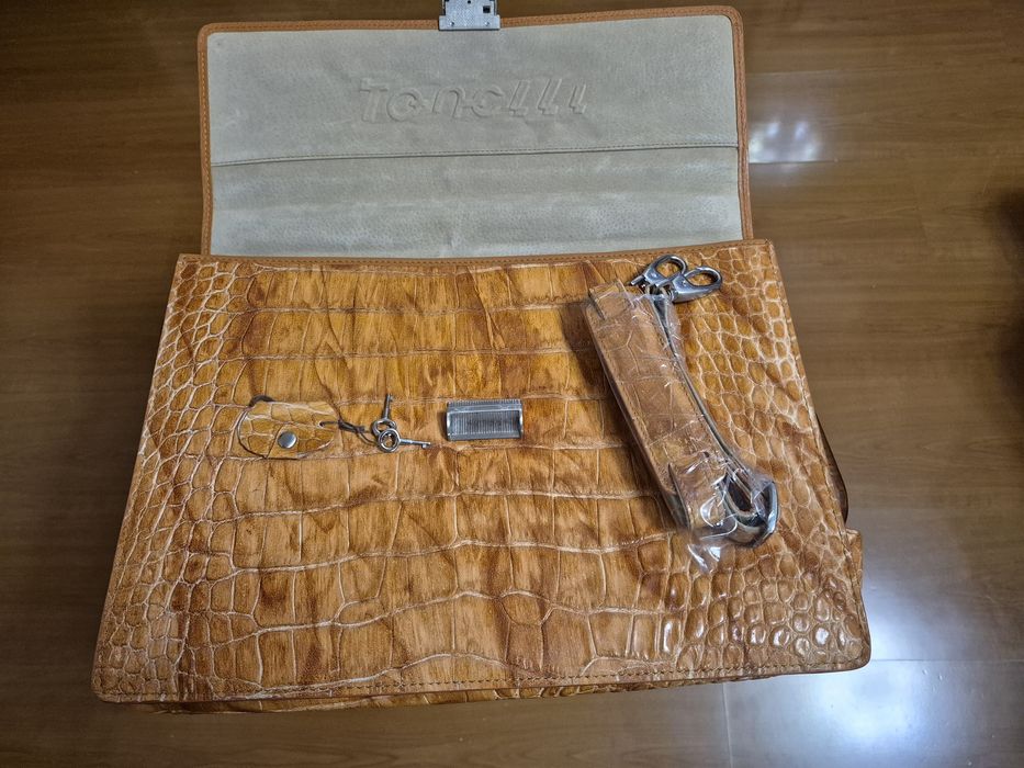 Шкіряний портфель, унісекс, новий, натуральна шкіра