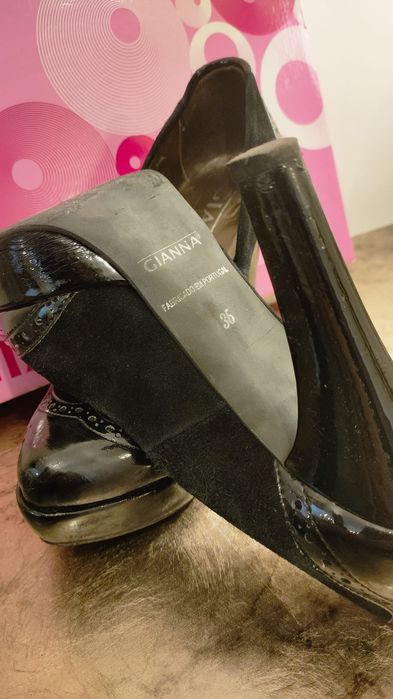 Sapatos com salto alto pretos, 36, GIANNA