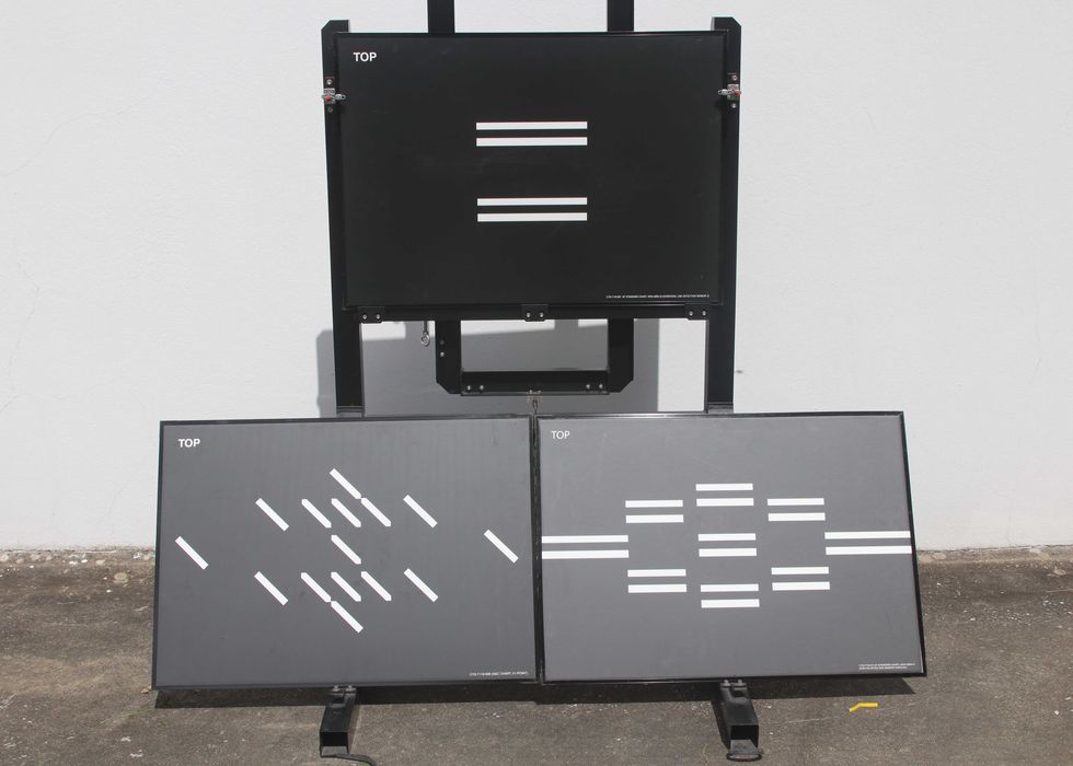 Placas de teste de flashes e suporte