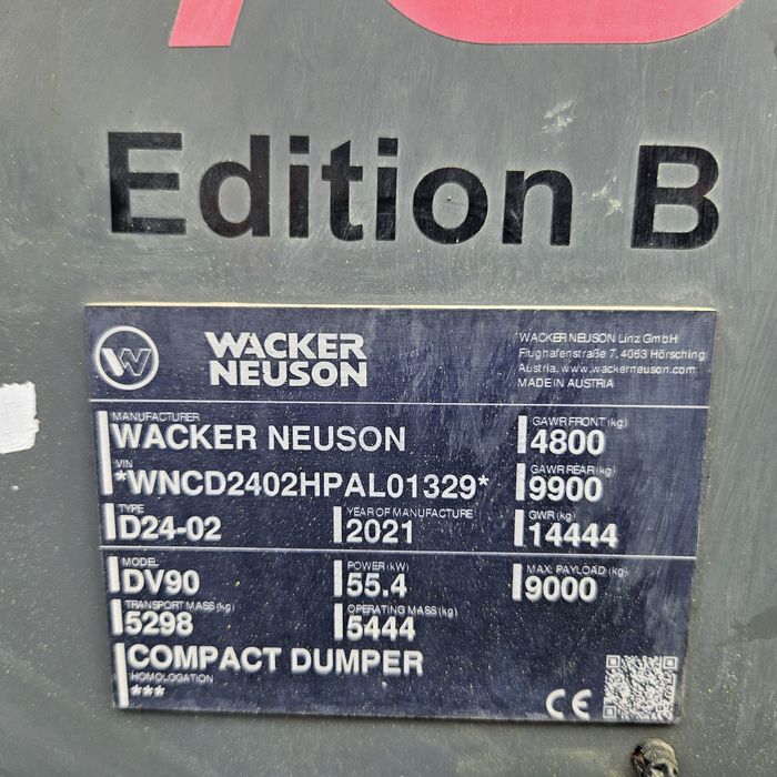 Wozidło Wacker neuson Dual Viev 9ton obrotowy kiper wynajmij sprawdź kup